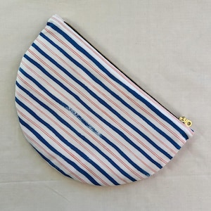 Half Moon Cotton Zipper Pouch