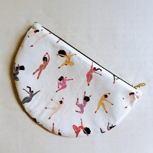 Half Moon Cotton Zipper Pouch