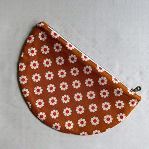 Half Moon Cotton Zipper Pouch