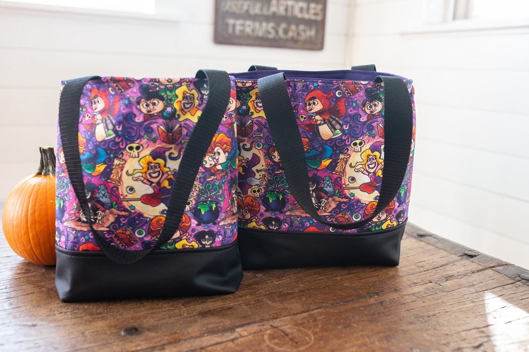 Brewing Trouble Witches Tote Bag, Halloween Witches Tote Purse, Salem