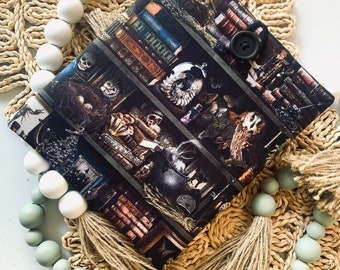 Witch Apothecary Bookshelf Book Sleeve, Kindle sleeve, tablet sleeve, ipad sleeve, bible sleeve, padded book sleeve, bookish gift, witchy