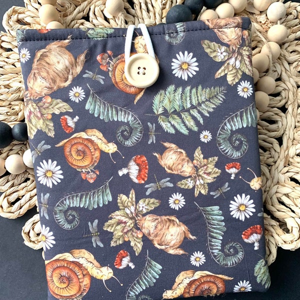 Garden Mandrake Floral book sleeve, kindle sleeve, ereader sleeve, ipad sleeve,  herbology