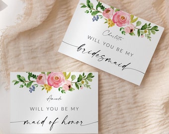 Will You Be My Bridesmaid Card  Bridesmaid Proposal Bridal Cards  Maid Of Honor Proposal Bridesmaid Proposal Card