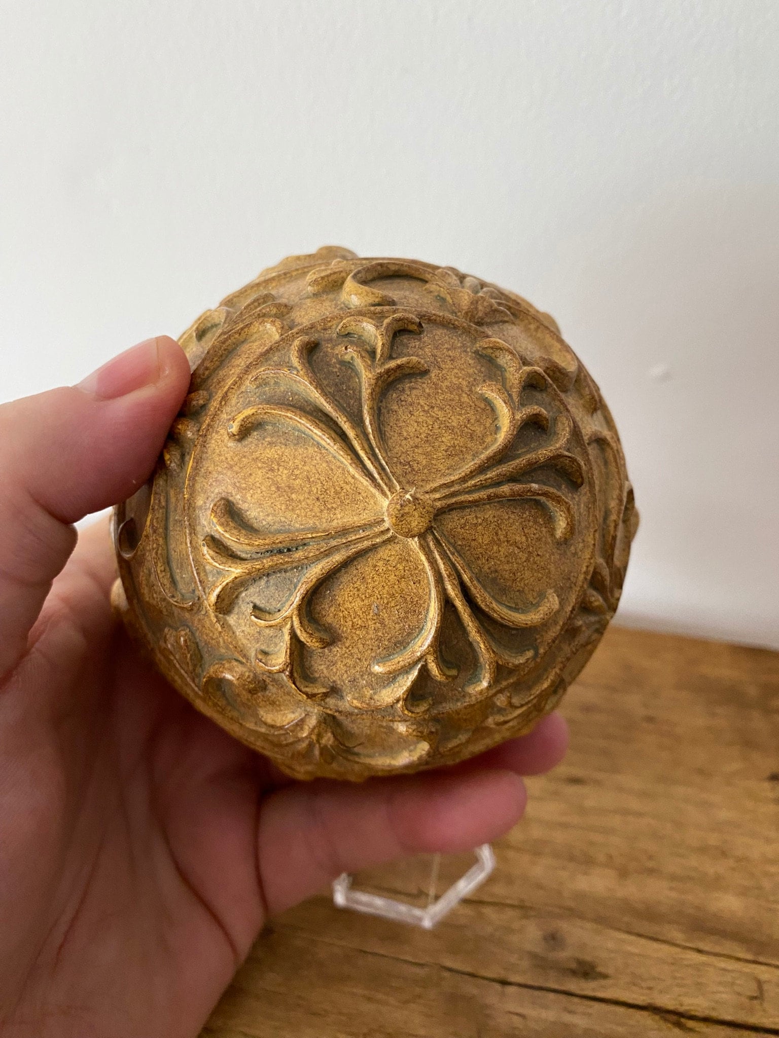 Unusual Rare 3D Carved Brazil Nut Pod Ball Etsy