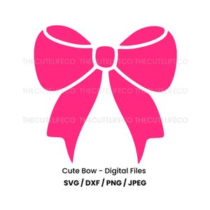 Bow SVG Laser Cut Files Bow Digital Cut File for Cricut Printable png Coquette Clipart Coquette SVG for Silhouette Cute Bow DXF Mug Keyring