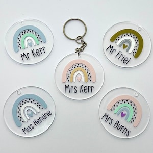 Personalised Teacher Keyring for Teacher Gifts for Teacher Appreciation Gift for Teacher Lanyard Thank You Teacher End of Year Present