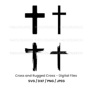 Rugged Cross SVG Bundle Natychmiastowe pobieranie pliku wycinanego laserowo dla Cricut Wydrukuj png Jezus Clipart Stary podzielony krzyż SVG Sylwetka Chrześcijański DXF