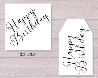 Happy Birthday Printable Card, Happy Birthday Tag, Gift Tag, Instant Download Birthday Tag, Birthday Gift Tag