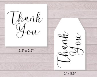 Thank You Printable Card, Thank You Tag, Gift Tag,  Instant Download Thank You Tag, Thank You Gift Tag