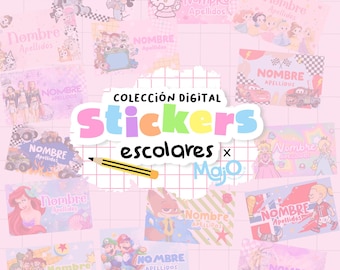 Etiquetas Escolares Colección Digital/Diseños/Back to school/Stickers