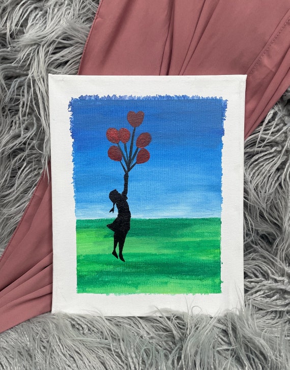 Little Girl With Balloon Palestinian Art Etsy