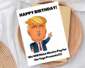 Trump Birthday Card - Etsy Trump Birthday Card - Etsy