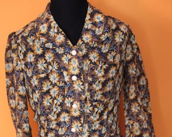 1960 dress, Vintage flowers dress, deadstock, mod, indie, pop art design,  NWT, sixties, seventies
