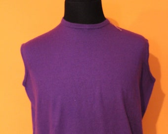 Vintage 60's deadstock NWT Mod top purple pop 70s sixties