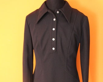 Vintage mod dress, NWT, deadstock, late 60's, suedehead, 70s