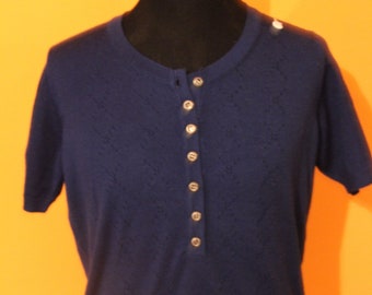 Vintage top, deadstock, NWT,  knitted polo, sixties,  pop, indie