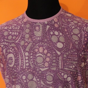 Vintage mod, top, deadstock, NWT, Mod, lamé/lurex, cocktail top, sixties,