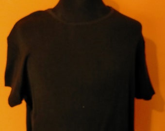Vintage  60's deadstock NWT Mod top black with light purple stripes