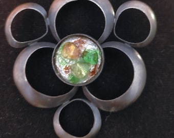 60s pendant vintage jewelry pendant enamel 60s 70s amazing mod hippie deadstock chain not included