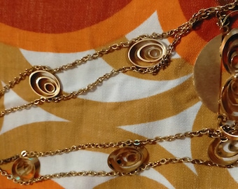 Vintage chain belt for women, golden chain belt, pop art, mod, sixties
