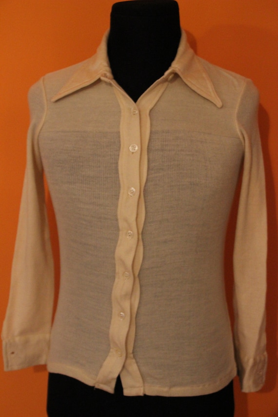 70s vintage polo, deadstock, NWT,  butterfly colla