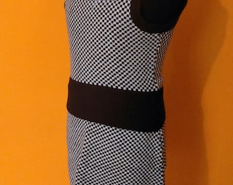 Vintage mod dress,  tank top with skirt, deadstock, NWT, seventies, sixties, 60's, 70's, wool ensemble, mod, gogo