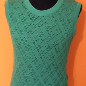 Vintage top, 60&#39;s, deadstock, NWT, Mod, top, green
