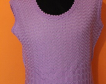 Vintage 60's deadstock NWT Mod top purple