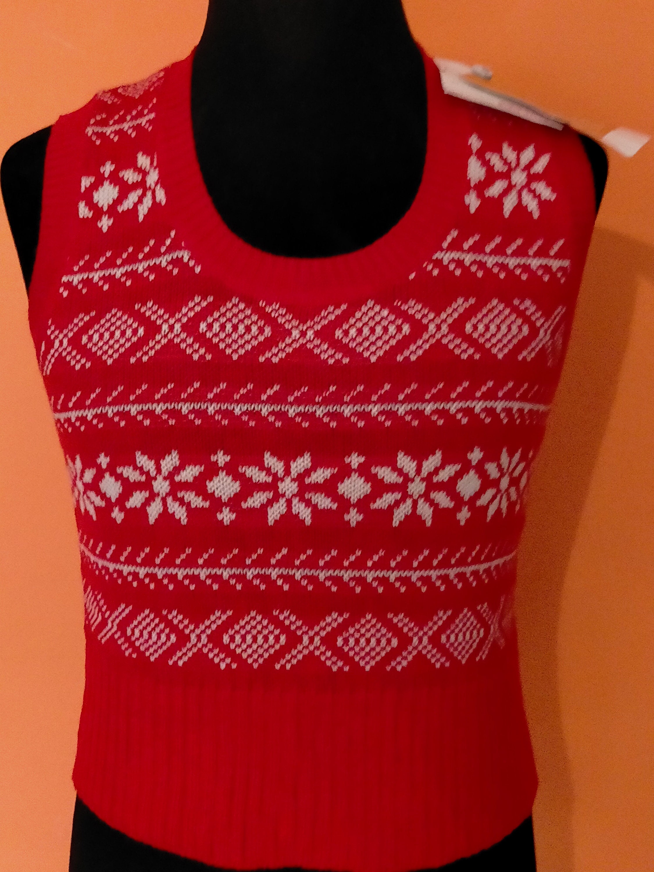 Vintage Deadstock NWT 70's Red Tank Top 