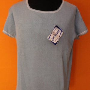 Vintage 60&#39;s deadstock NWT Mod top light blue sixties seventies pop indie