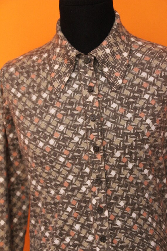 Amazing Vintage NWT deadstock  polo shirt geometr… - image 3
