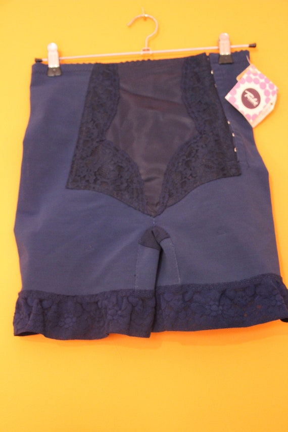 Vintage 50s girdle deadstock 60s navy - image 1