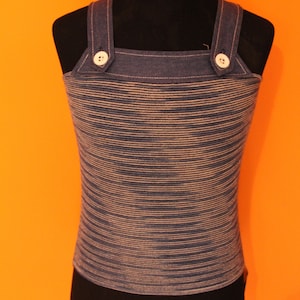 Vintage 70&#39;s deadstock NWT Mod blue stripes top