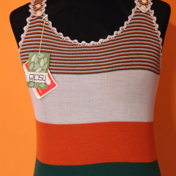 Amazing Vintage 70's deadstock NWT Mod nice colour combination