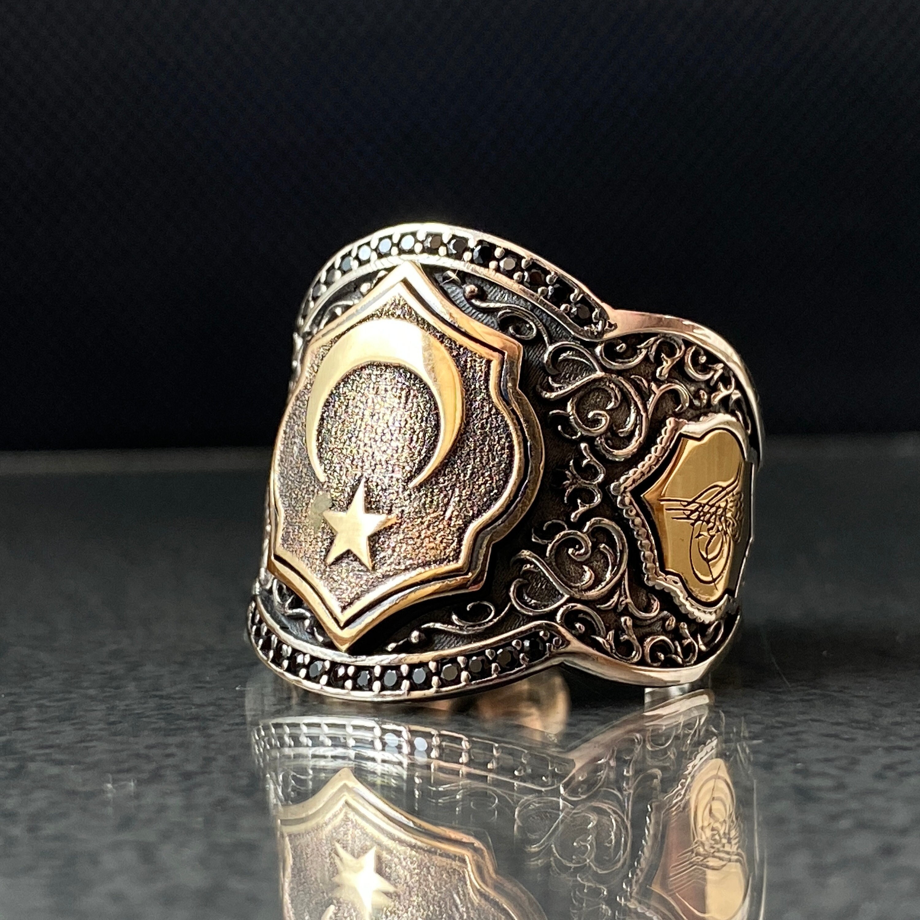 Turkish Flag Archer Thumb Ring Ertugrul Archer Thumb Ring