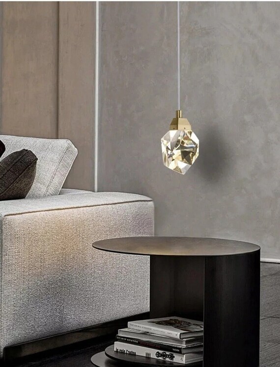 Crystal Chandelier Led Pendant Light Glass Pendant Light Etsy