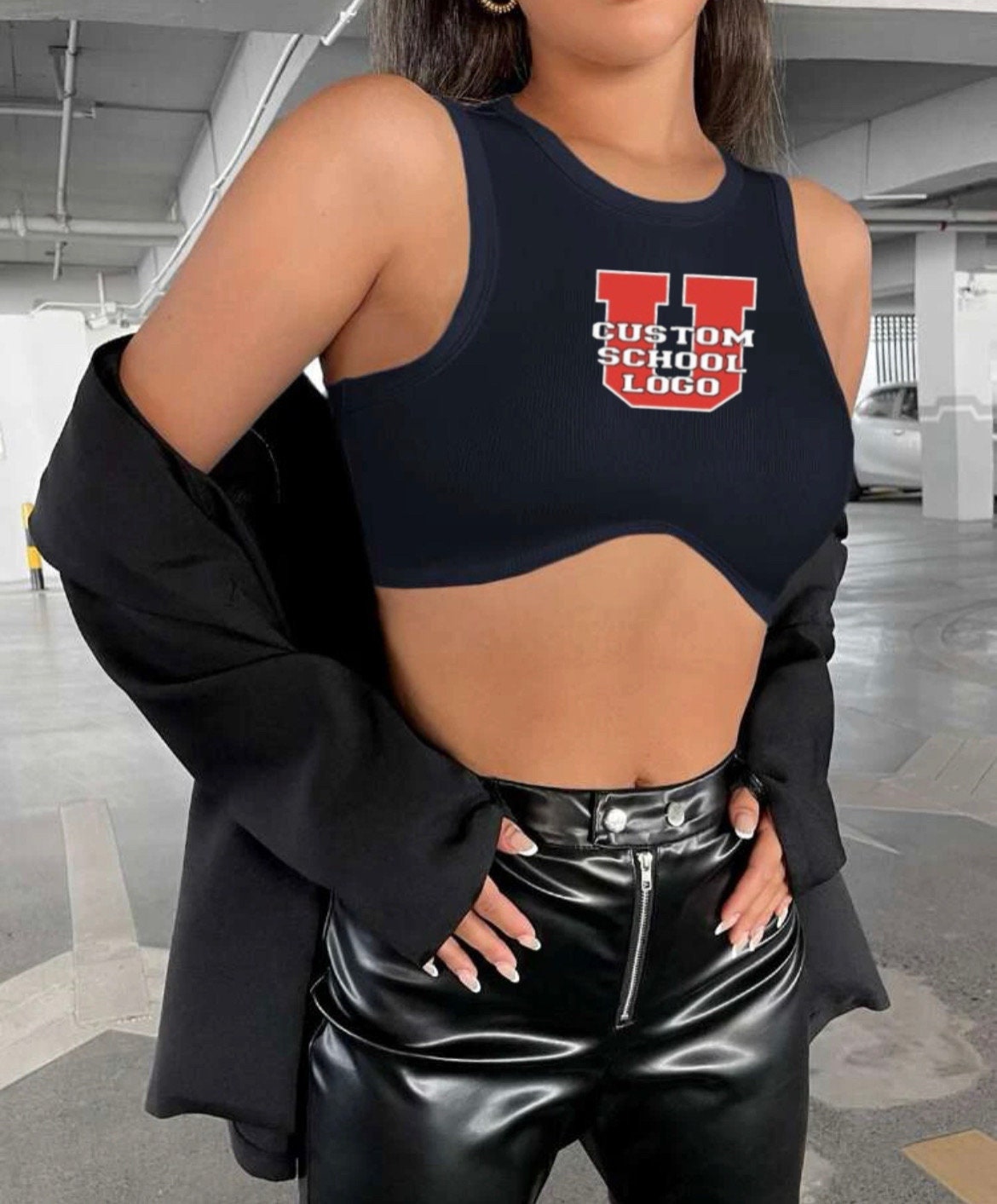 Custom College Apparel Open Back Top, College Apparel, College Merch, Bed  Party, Tail Gate, Game Day, Your School, Team or Company 