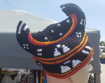 Bamenda Toghu caps, Traditional hat, African Multi color hats, Costume Hats