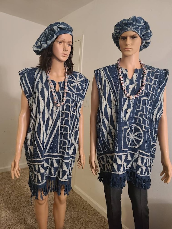 Ndop (bamileke) Hats/bamenda Cap/traditional Hats Men/indigo Blue