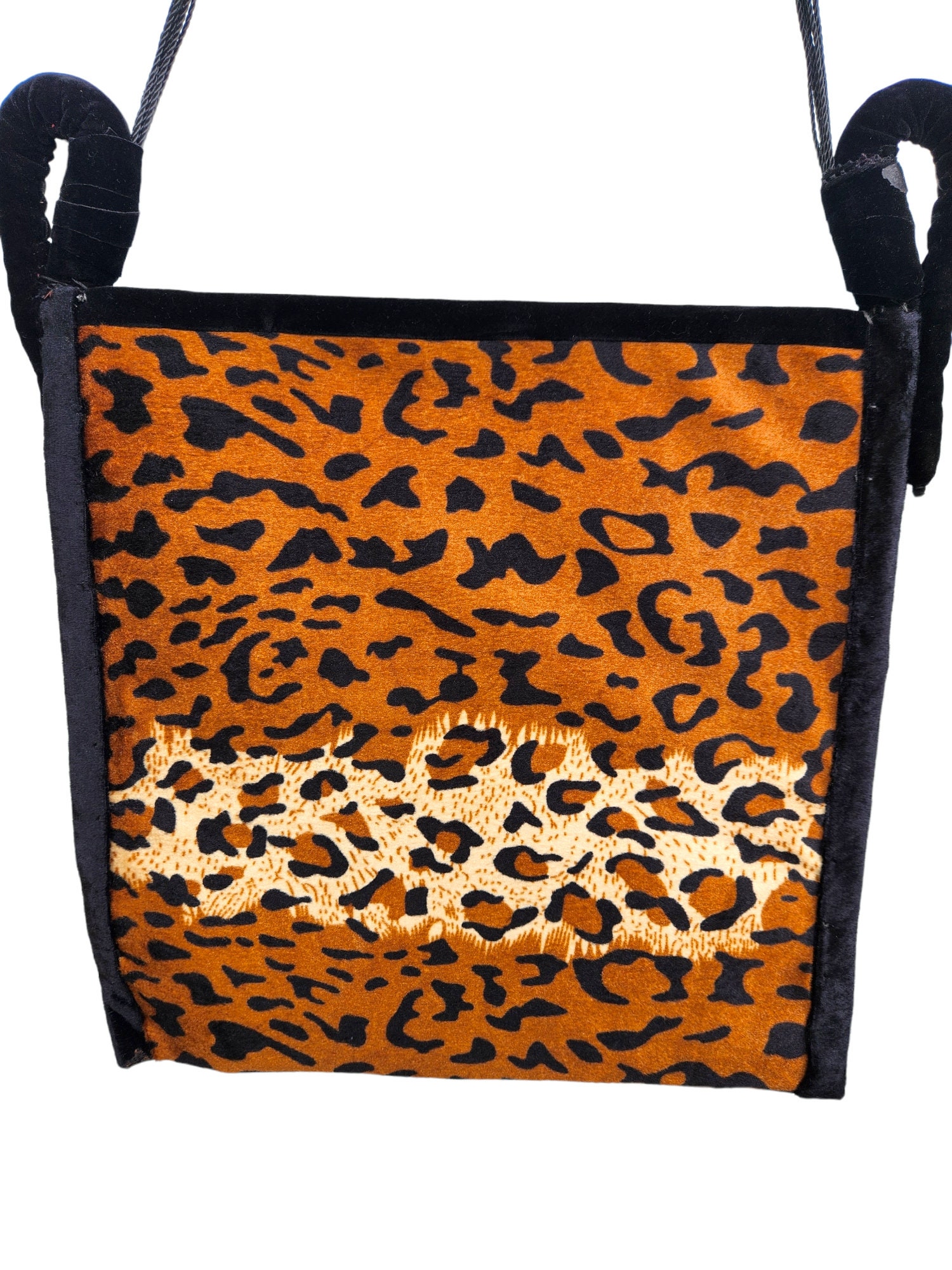 Leopard/cheetah Print Velvet Bag, Mobutu Crossbody Bags, Bamileke 