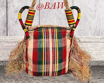 Bamenda Traditional Bags, Raffia Bags, Fringes Décor Raffia bags, Crossbody bags
