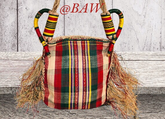Bamenda Traditional Bags Raffia Bags Fringes D cor Raffia Bags