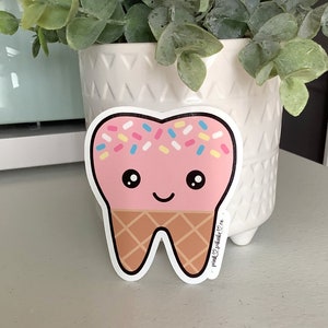 Sweet tooth sticker, sweet tooth dental sticker, dental stickers for loupes case, laptops, tablets, phones, tooth stickers, dental decals