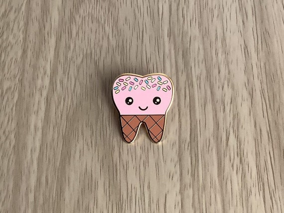 Sweet tooth enamel pin, dentist gift, dental hygienist gift, dental assistant gift, dental graduation gift, dental enamel pin, dental gift