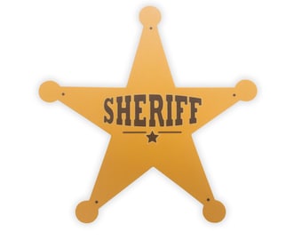 HIXNUG Pack De 2 Insignias De Sheriff Western – Broches De Chaleco Vaquero – Accesorios Para Disfraces De Policía, Sombrero Y Ropa – Ideal Para Fiestas