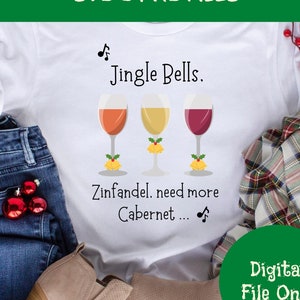面白いクリスマスワイン SVG、ジングルベル svg、ジングルベル png、メリークリスマス PNG、クリスマスカットファイル、ホリデー昇華 png