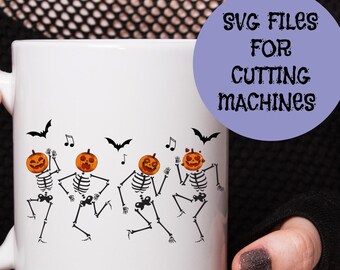 Cute Dancing Skeleton SVG, Halloween PNG, Kids Shirt File (Digital Download)