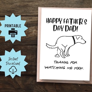 Carte de fête des pères imprimable drôle de chien de papa de chien, cadeau de papa de chien coquin, carte de papa de chien sarcastique, papa de chien drôle, papa de chien de carte imprimable