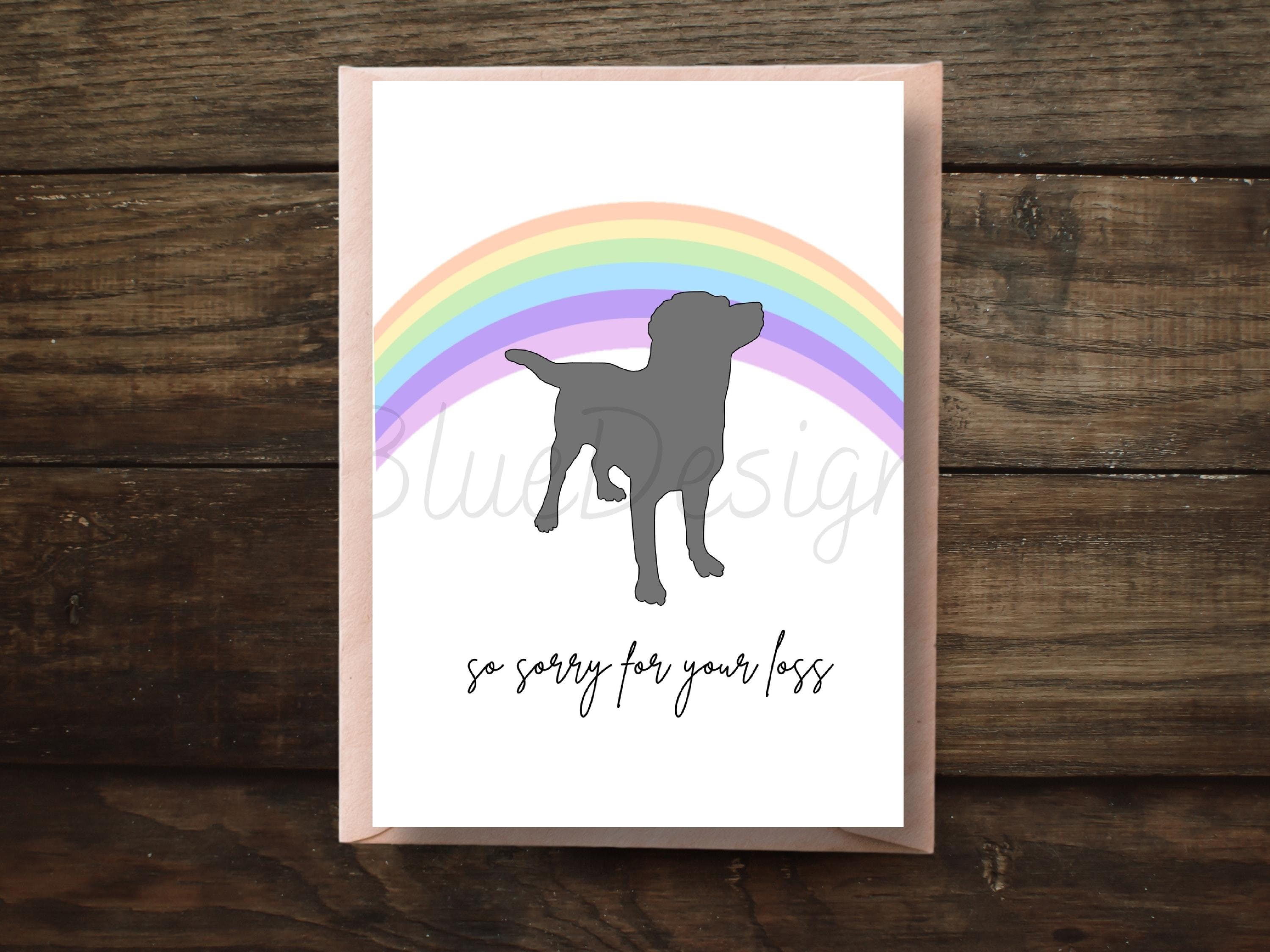 Dog Loss Sympathy Card Printable Rainbow Bridge Sympathy - Etsy