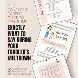 Toddler Tantrum Guide | Tantrum Tamers, Calm Parenting Scripts, Meltdown Help, Printable PDF